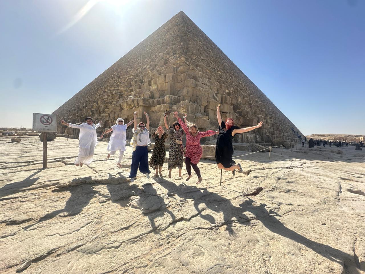 Travellers at the Great Pyramid